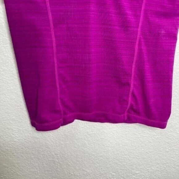 Athleta Womens Size S Purple Basic Short Sleeve Half Zip Activewear Workout Top - Picture 9 of 16